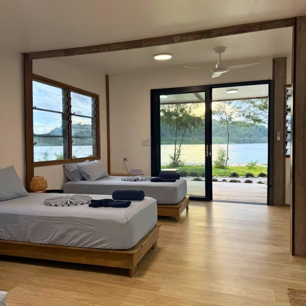 Tropical resort interior detail